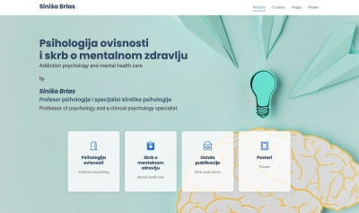 Prva internetska stranica u na&scaron;oj zemlji i regiji posvećena psihologiji ovisnosti i skrbi o mentalnom zdravlju