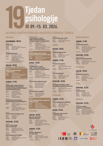 Društvo psihologa Virovitičko-podravske županije - u 19. Tjednu psihologije